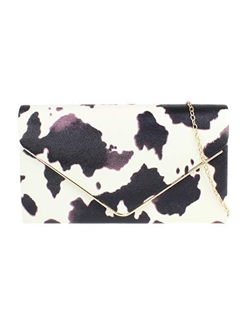 Girly Handbags Metallic Frame Clutch Bag