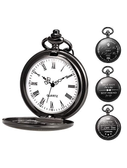 Pocket Watch Personalized Engraved Pocket Watch with Chain Men's Birthday Father's Day Father's Day Gift