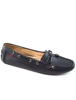 Women's Casual Comfort Genuine Leather Driving Moccasins Classic Tie-Bow Slip On Driving Loafer Flat Shoe