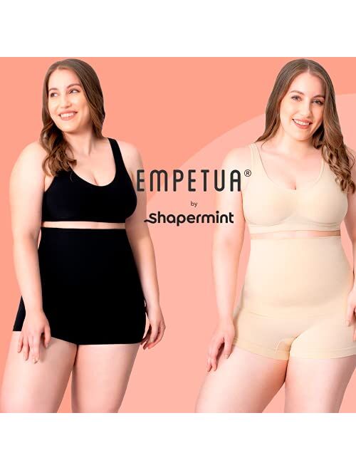 SHAPERMINT Compression Shorts - High Waisted Women Mesh Body Shaper Shorts  - Under Dress Shapewear Shorts, No Chub Rub - Women's Thigh Slimmer for  Dresses - from Small to Plus Size, Small