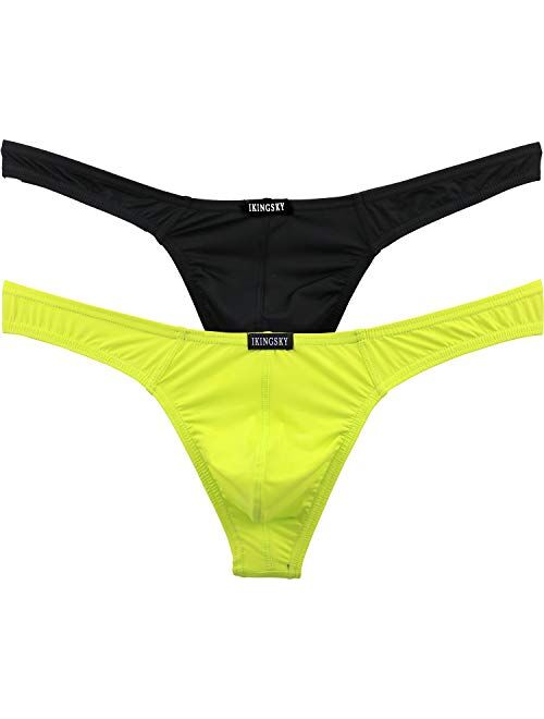 iKingsky Men's Thong Underwear Sexy Low Rise T-Back Under Panties