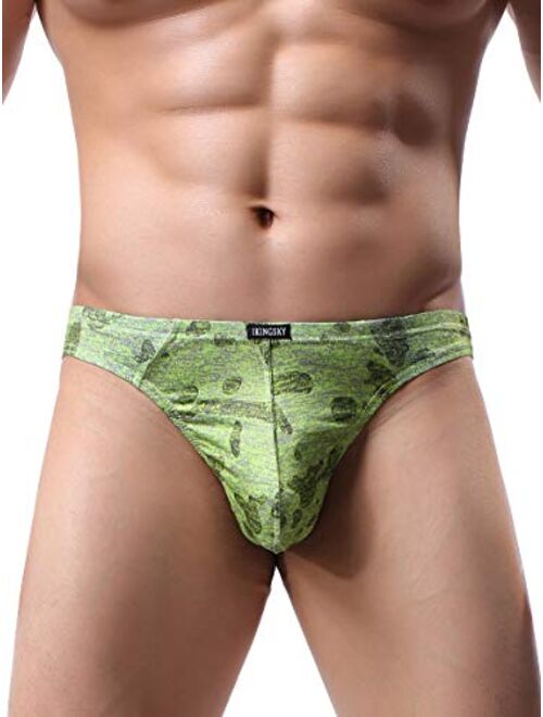 iKingsky Men's Camouflage Thong Underwear Sexy Low Rise T-back Underwear