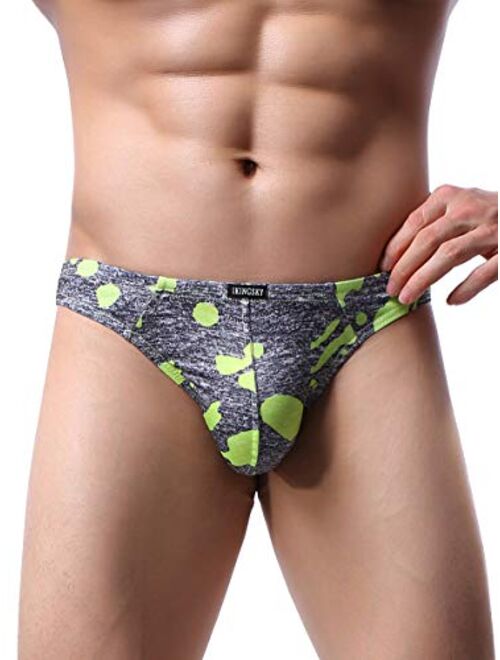 iKingsky Men's Camouflage Thong Underwear Sexy Low Rise T-back Underwear