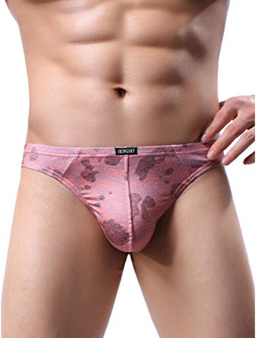 iKingsky Men's Camouflage Thong Underwear Sexy Low Rise T-back Underwear