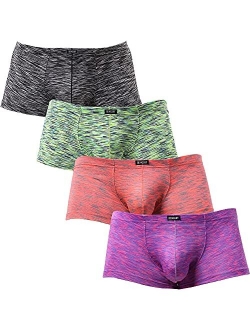 Men's Pouch Boxer Briefs Stretch Shorts Underwear Colorful Bulge Trunk Underpanties