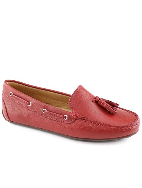 Marc Joseph New York MJNY Womens Casual Comfortable Genuine Leather Lightweight Driving Moccasins Classic Fashion Tassel Slip On Ladies Driving Loafer Flat Shoes