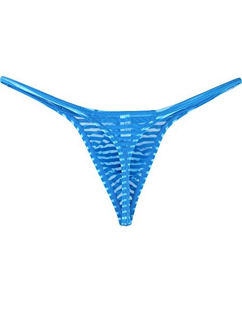 Buy IKINGSKY Men's Sexy Little Thong Underwear See Through Pouch G ...