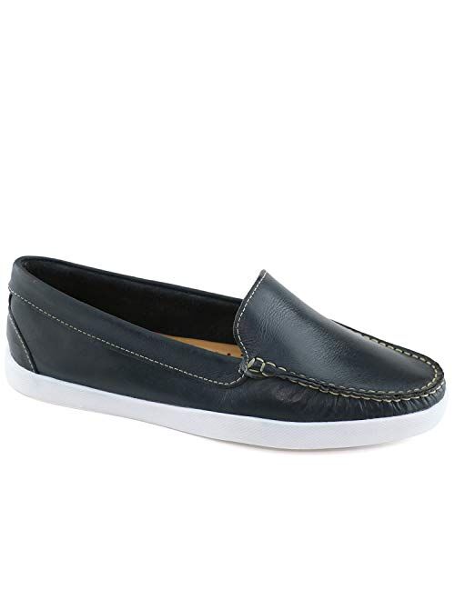 Marc Joseph New York MJNY Womens Casual Comfortable Genuine Leather Lightweight Driving Moccasins Classic Fashion Venetian Slip On Ladies Driving Loafer Flat Boat Shoes