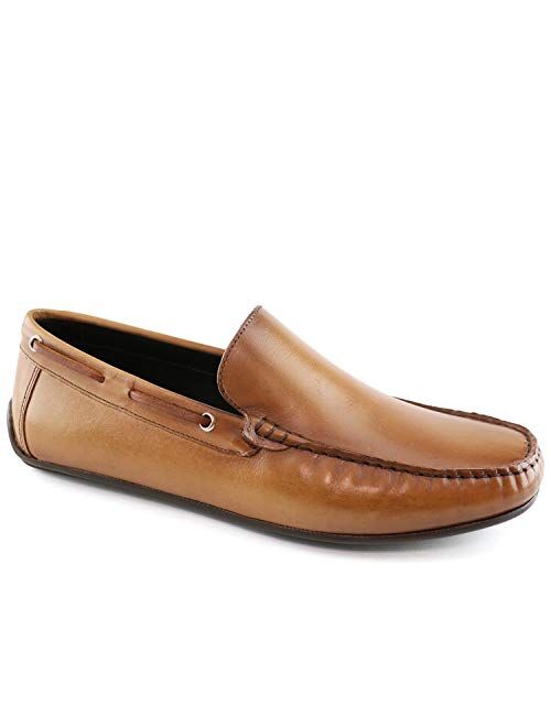 Marc Joseph New York MJNY Mens Casual Comfortable Genuine Leather Lightweight Driving Moccasins Classic Fashion Venetian Loafer Slip On Breathable Driving Loafer