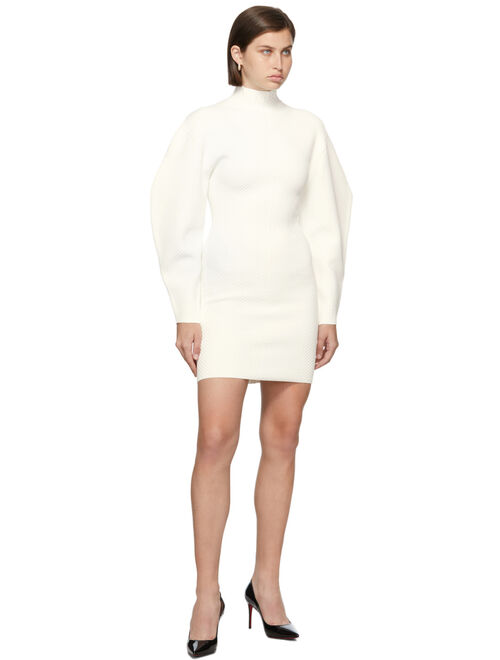 Herve Leger White Contour Mini Dress