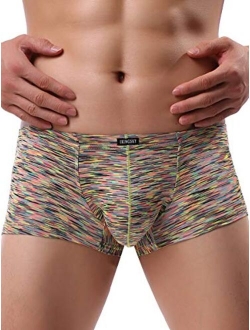 Men's Stretch Boxer Briefs Underwear Sexy Low Rise Men Pouch Shorts