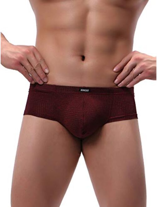 iKingsky Men's Cheeky Thong Underwear Mini Cheek Pouch Boxer Briefs Sexy Brazilian Back Mens Under Panties