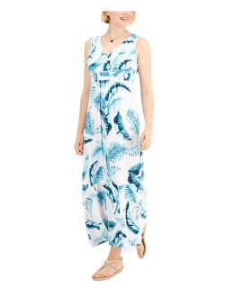 Cotton Fern-Print Maxi Dress, Created for Macy's