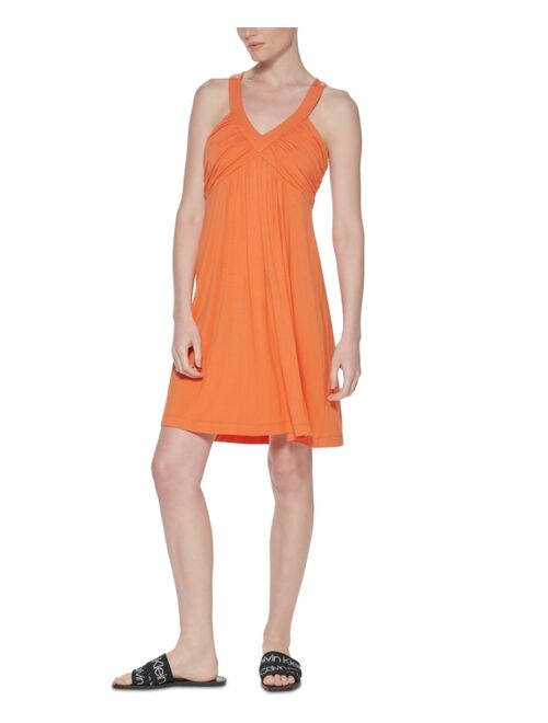 Calvin Klein V-Neck Jersey Dress