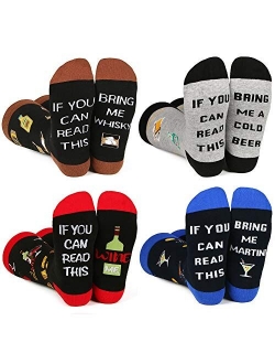 Men's Fun Dress Socks-Colorful Funny Novelty Crew Socks Pack,Art Socks