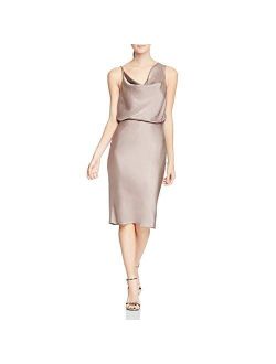 Women's Cowl Satin Dress