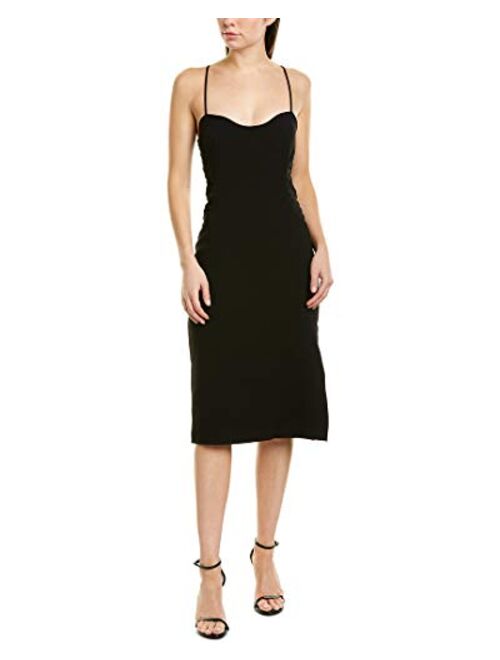 HALSTON Women's Sleeveless Cape Dress