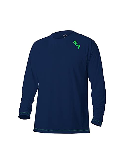 S A Store S A Co. Men's Long Sleeve Shirt, UPF 50+ Sun Protection, Lightweight, Moisture Wicking