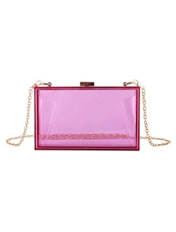 Evening Bag Acrylic Fashionable Women Transparent Evening Clutches Shoulder Bags Handbag for Women Ladies Gift Ideal