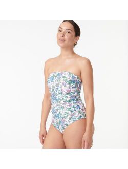 Eco ruched bandeau one-piece in English garden