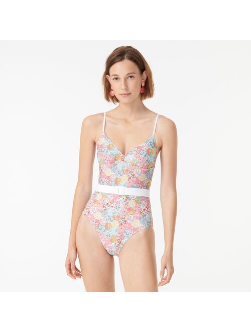 Belted one-piece in Liberty® Patchwork Dream floral