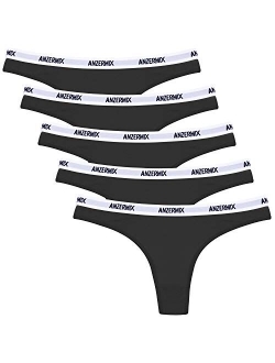 Women's Breathable Cotton Thongs Panties Pack of 6