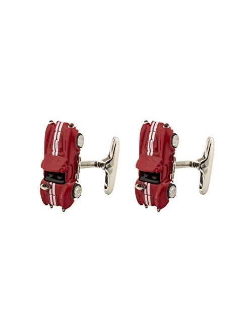 Knighthood Red Racing Car Cufflinks for Men Shirt Cuff Links Business, Wedding Gifts with Gift Box