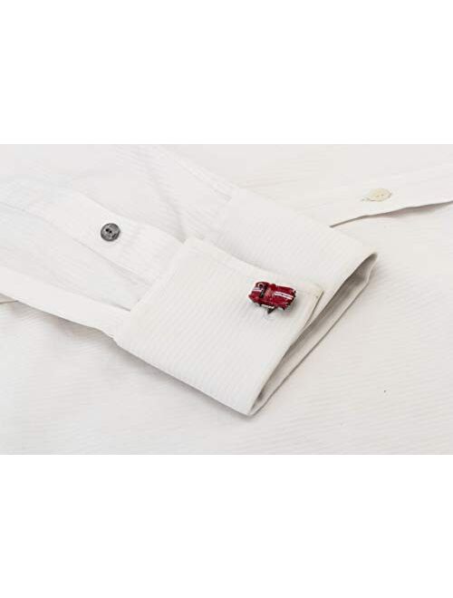 Knighthood Red Racing Car Cufflinks for Men Shirt Cuff Links Business, Wedding Gifts with Gift Box