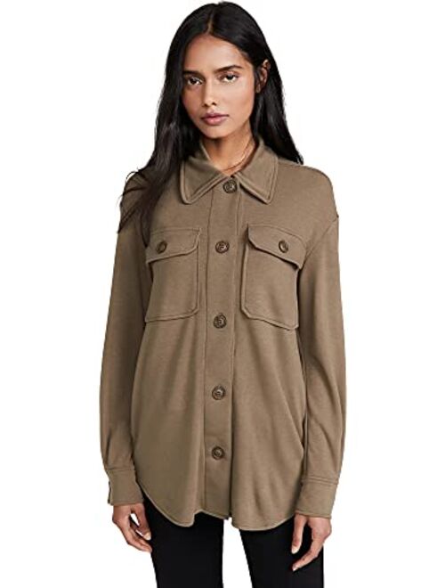 BB DAKOTA Women's Solid French Terry Shacket