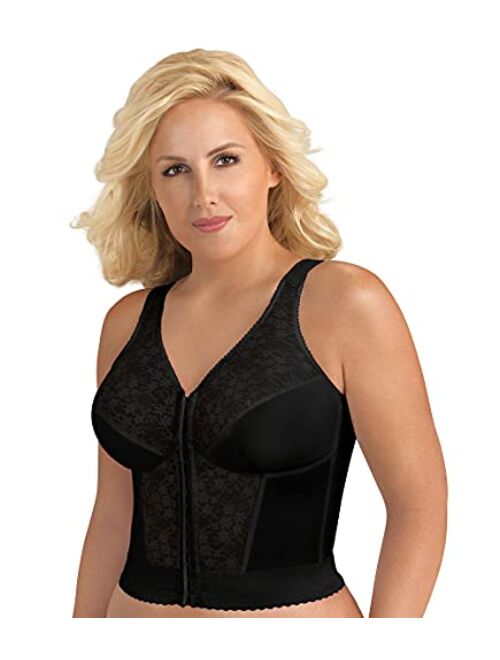 Exquisite Form FULLY Full-Coverage Slimming Longline Posture Bra, Front Closure, Lace, Wire-Free #5107565