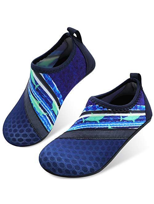 JOINFREE Kids Boys and Girls Swim Water Shoes Toddler Quick Dry Aqua Socks Barefoot Skin Shoes for Beach Sports