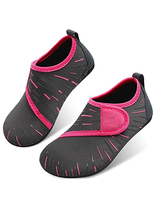 JOINFREE Kids Boys and Girls Swim Water Shoes Toddler Quick Dry Aqua Socks Barefoot Skin Shoes for Beach Sports