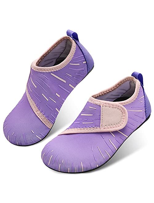 JOINFREE Kids Boys and Girls Swim Water Shoes Toddler Quick Dry Aqua Socks Barefoot Skin Shoes for Beach Sports