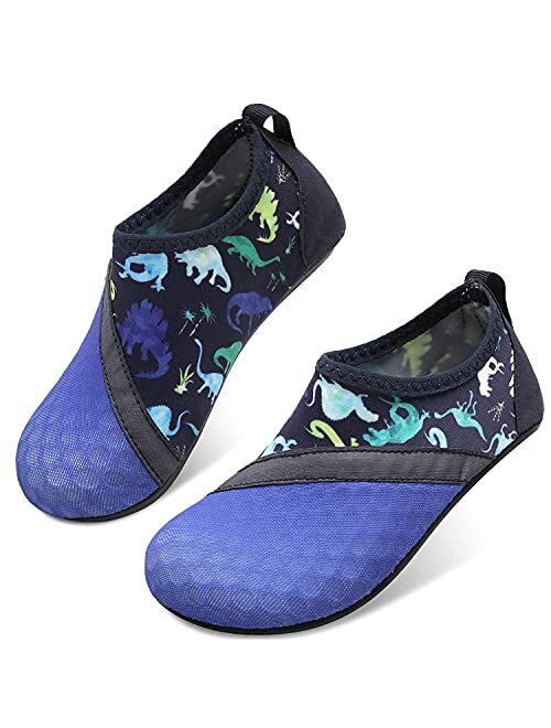 JOINFREE Kids Boys and Girls Swim Water Shoes Toddler Quick Dry Aqua Socks Barefoot Skin Shoes for Beach Sports