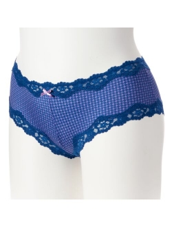 Lace Trimmed Cheeky Hipster Panty 40823