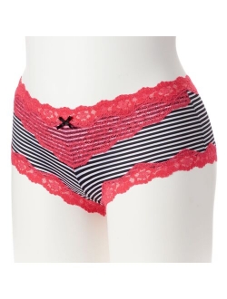 Lace Trimmed Cheeky Hipster Panty 40823