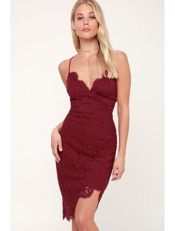 Flirting with Desire Navy Blue Lace Bodycon Dress