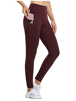 Women's Fleece Lined Water Resistant Legging High Waisted Thermal Winter Hiking Running Tights Pockets