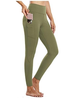 Women's Fleece Lined Water Resistant Legging High Waisted Thermal Winter Hiking Running Tights Pockets