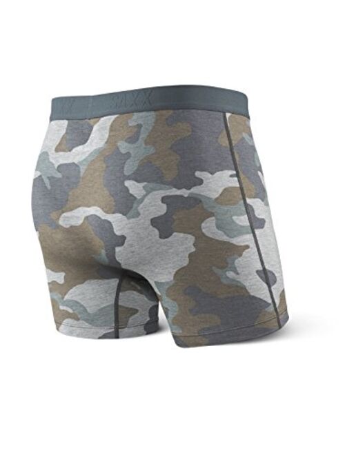 Saxx Underwear Men's Boxer Briefs Vibe Boxer Briefs with Built-in Ballpark Pouch Support Underwear for Men