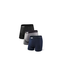 Men's Underwear VIBE Boxer Briefs with Built-In BallPark Pouch Support Underwear Pack of 3