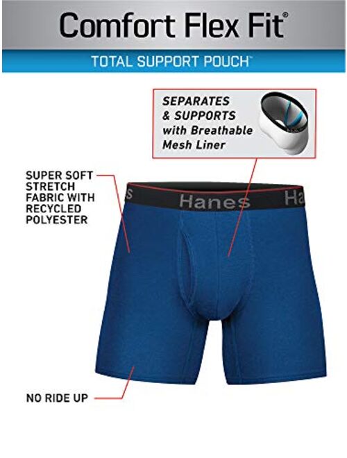 Hanes Men's Comfort Flex Fit Total Support Pouch 3-Pack, Available in Regular and Long Leg