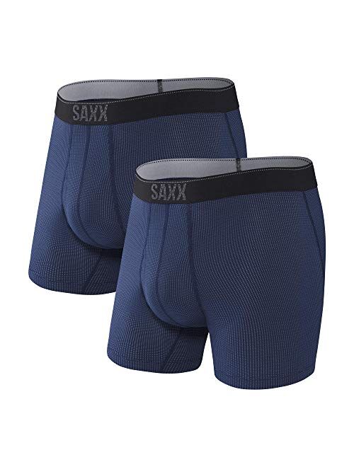 SAXX Men's Underwear – QUEST Boxer Briefs with Built-In BallPark Pouch Support – Pack of 2, Core