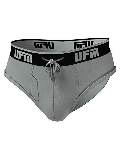 UFM Men’s Polyester Brief w/Patented Adj. Support Pouch Underwear for Men