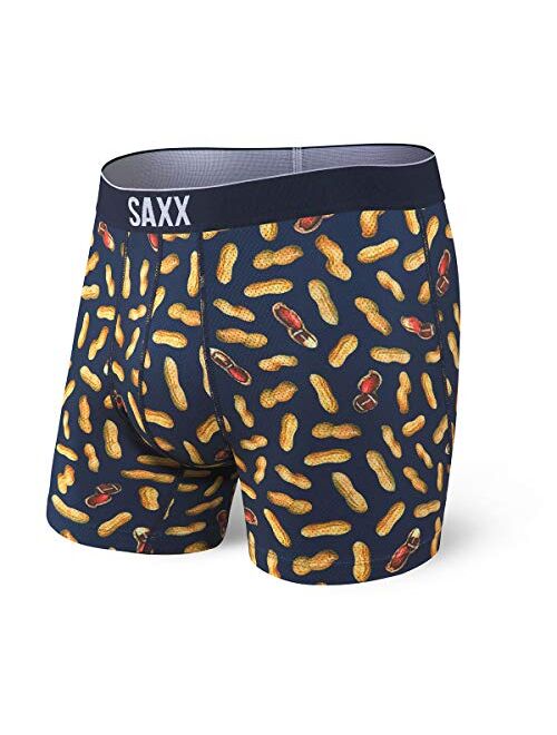 Saxx Underwear Men's Boxer Briefs – Volt Men’s Underwear – Boxer Briefs with Built-in Ballpark Pouch Support