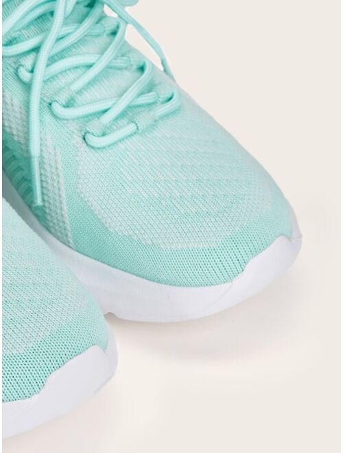 Cuccoo Striped Pattern Lace Up Front Running Shoes