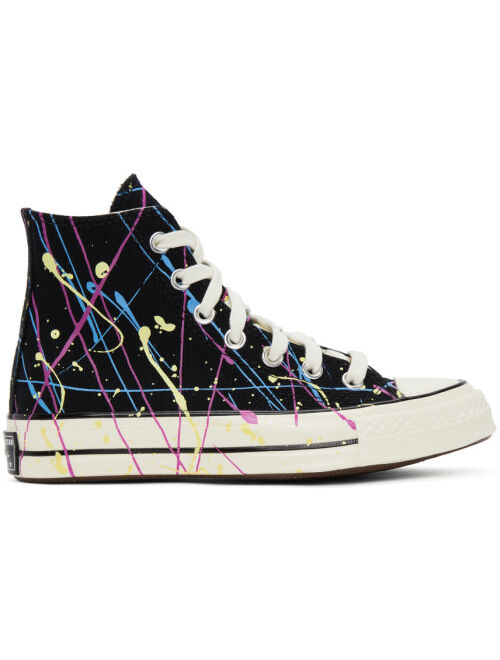 Buy Converse Black Archive Paint Splatter Chuck 70 High Sneakers online ...