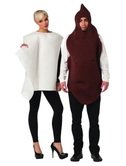 Rasta Imposta Poop and Toilet Paper 2 Piece Couples Costume Mens Womens Adult