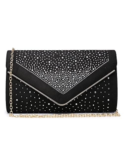 Envelope Evening Bag Clutch Purses Rhinestone Party Wedding Purse for Women