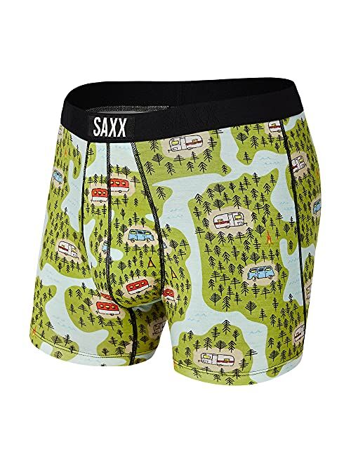 Saxx Men's Underwear - Vibe Boxer Briefs with Built-in Ballpark Pouch Support Underwear